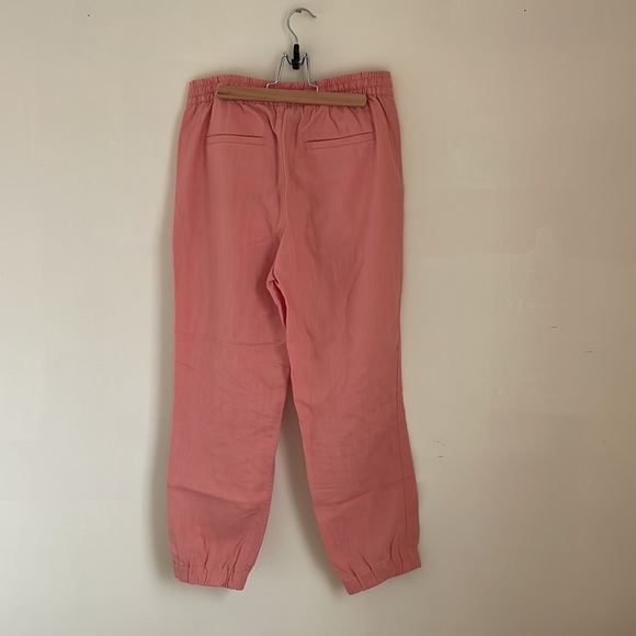 J. Crew Point Sur Seaside Linen Blend Joggers Dusty Peach Size 0P - Picture 3 of 6